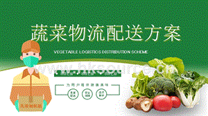 綠色蔬菜物流配送方案PPT模板.pptx
